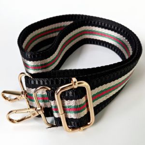 Tali Tas Poliester Garis Renda Strap Elegan Lebar 4cm 125cm Disesuaikan