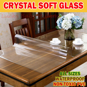 2mm/1.5 Thickness Transparent Clear PVC Table Cloth Mat Soft Crystal Glass Waterproof Desk Cover Rainbow Culture