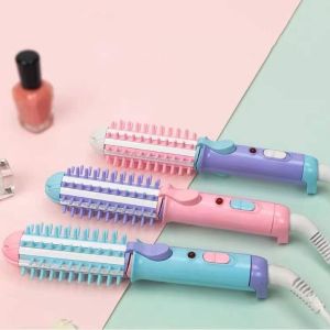 MOLISAN อุปกรณ์แต่งผม หวียืดผมไฟฟ้า อุณหภูมิความร้อนความร้อน ยืดผมตรง เตารีดม้วนผม แบบพกพาได้ มัลติฟังก์ชั่ แปรงยืดผม สำหรับผู้หญิง