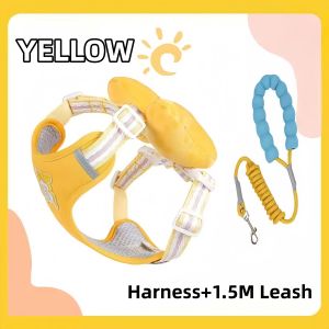 Pet Voy New Small Dog Leash & Bow Tie Vest Harness Anti-Escape Stylish Cute Bright & Tidy High Attractiveness for Small Dogs