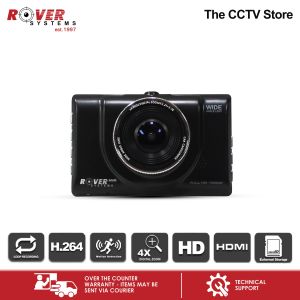 Rover Systems 1080P FHD Video Resolution 12MP Image Resolution Wide Angle Car Dashboard Camera Vehicle Recorder Black