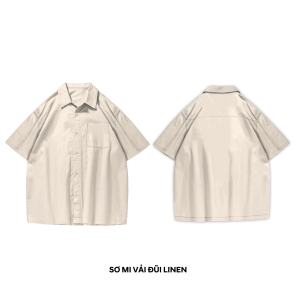 Sơ mi Nam BLACK OF EXIT Áo Sơ Mi Đũi Cộc Tay Linen Đi Biển Mùa Hè Cao Cấp