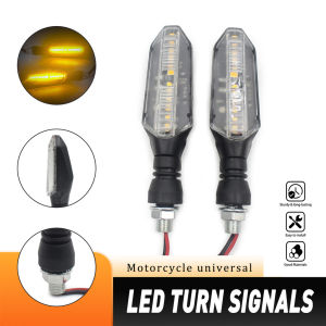 2pcs Motorcycle LED Turn Signal Lights Yellow Flowing Flashing Turn Signal Indicator Moto Blinker For Honda Yamaha parts