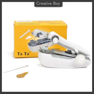 [Creative] 1 Set Mini Sewing Machine Fast Stitch Labor-saving Fabric Clothes Sewing Tools Handheld Portable Mini Manual Sewing Machine