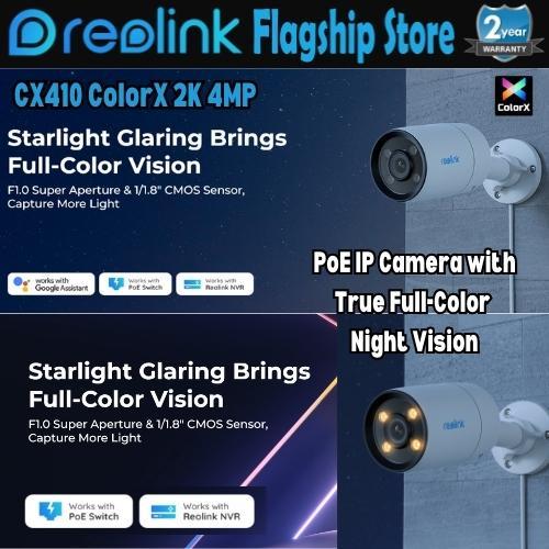 Reolink CX410 ColorX 2K 4MP PoE IP Camera with True Full-Color Night ...