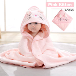 [✅SG Ready Stock] Hooded Baby Bath Towel (3-12 Years 80*80cm) Bath Shower Towel