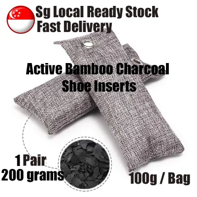 Active Bamboo Charcoal Bags Packs For Shoes 100g bags 200g per pair Deodorizer Remove Moisture Dehumidifier