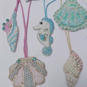 Beaded Ocean Animal Keychain Practical Fabric Patch Keyring Accessory Bag Ornament Contemporary Bags Decoration