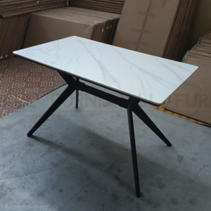 Furnimall Sintered Stone Table Modern Dining Butterfly Rack / Luxury Ceramic Dining Table / Meja Makan Batu Marble 岩板餐桌
