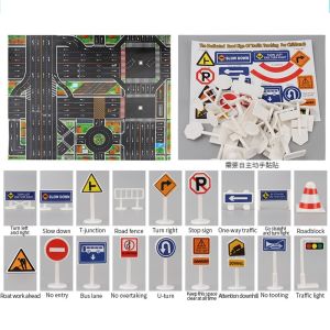 COSTA Kids Games Cartoon Baby Play Mat Car Climbing Mats Road Mat Children Gift Climbing Mats Toys Road Carpet Playmat City Parking Lot Roadmap DIY Traffic Road Signs