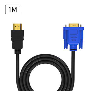 Kabel Hdmi To Vga Cable Converter Adapter Hdmi To Vga Projector / Laptop / Monitor 1/1.8/3 Meter