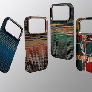 Carbon Fiber Texture Case for iPhone 17 16 Pro Max Korean Style Camera Lens Protection Phone Cover Hard PC Shell Coque