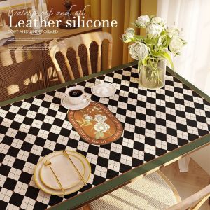 Taplak Meja Kulit Anti Air dan Anti Kusut/Taplak Meja Makan/Taplak Meja Aesthetic/Taplak Meja /Taplak Meja Tamu/Taplak Meja Tamu Minimalis/Taplak Meja Tamu Aesthetic/Alas Meja Makan/Taplak Meja Belajar/Alas Meja Komputer/Alas Meja Kantor/Alas Meja - P24