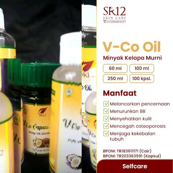 Vco oil SR12 Virgin Coconut Oil Minyak Kelapa Murni asli 100%