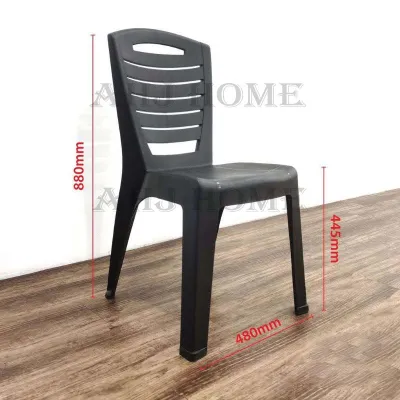 Plastic chair / Kerusi plastik / Black dining chair / Kerusi Sandar K / Rayaco