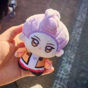 DAWEIF 10cm Kpop Demon Hunters Doll Plush Anime Cute Plush Doll Cute Demon Hunters Theme Doll Keychain Desktop Decor