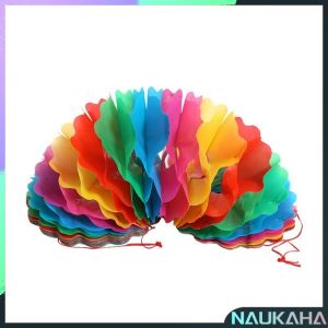 NAU.K Rainbow Compression Flower Garland Birthday Party New Year Festival Christmas Decorate Fun Game Gift