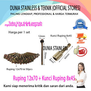 Ruping KUNING 12x70 + Kunci Ruping 8x45