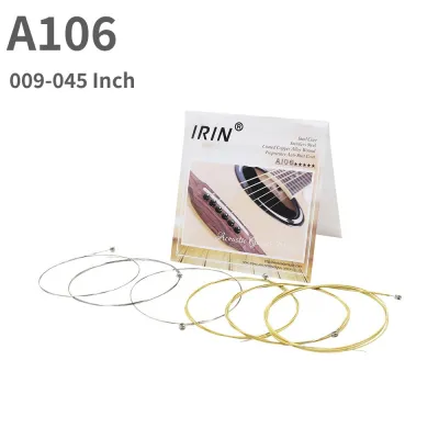 6PCS Acoustic Guitar Strings Silver/Copper Replacement Steel Guitar Strings for Acoustic E-A Acoustic Guitar String Folk Guitar Musical Instruments Accessories