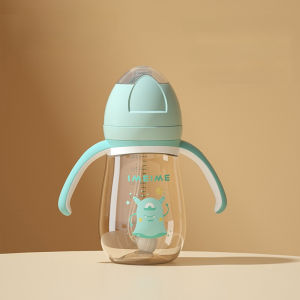 Baby Bottle German PPSU Starry Sky Feeding Bottle for Baby Breast-like Anti-colic Bottles with Handle 240ML（8oz）