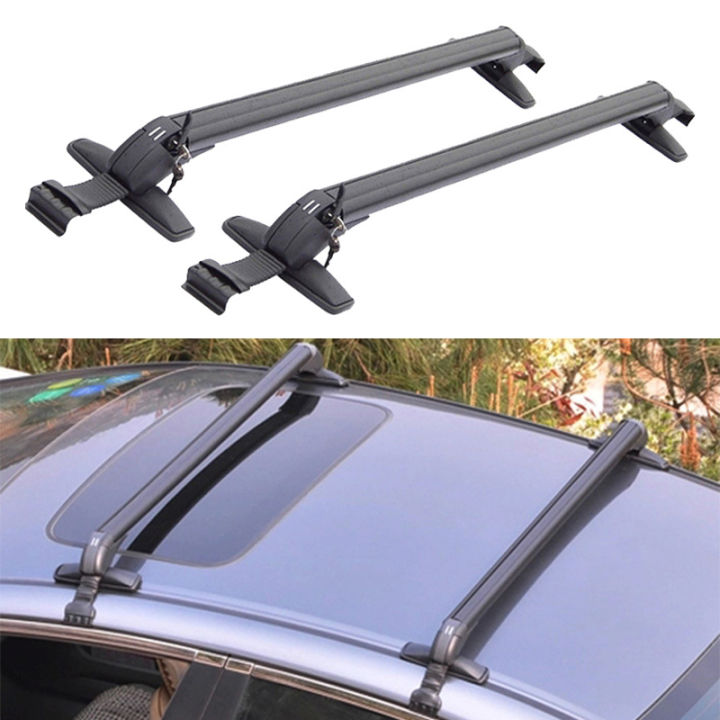 【Hot demand】 1 Pair/2pcs Vehicle Car Roof Mounting Rack Bar Black ...