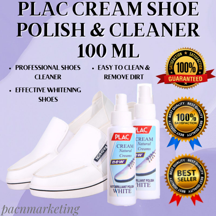 Best Seller PLAC CREAM SHOE POLISH CLEANER 100 ML PLAC Shoe Cleaning  Spray Effective Shoes Removing Dirt Spray Shoe Whitening Liquid Cream 