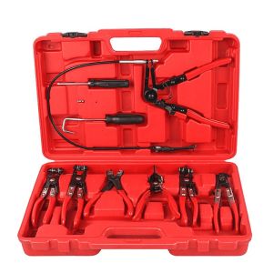 9pcs Tang Pembuka Klem Tang Penjepit Selang Jangkauan Panjang Kawat Set Flexible Hose Clamp Pliers Set