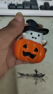 Halloween pumpkin lantern ghost-shaped night light glowing decorative piece creative ornament party decoration prop
