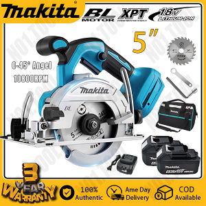 Makita 5"Electric Circular Saw Cordless Brushless 0-45° Adjustbale Marble Cutter Portable Power Tool