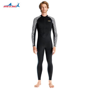 DIVE&SAIL Lycra One-piece Sunscreen Diving Suit Quick Dry Beach Waterproof Mother Swimming Surf Ice Bathing Suit