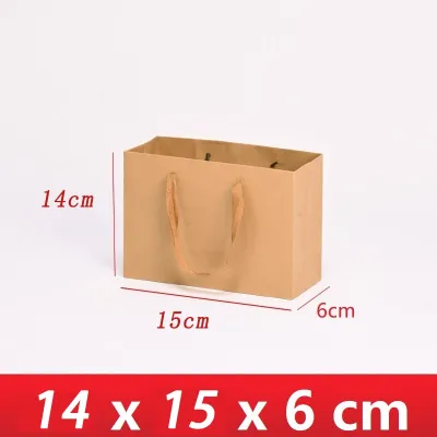 Kraft paperbags หลายขนาด หนาขึ้น แข็งแรงขึ้น ถุงของขวัญ ถุงกระดาษคราฟท์ ผู้หญิง ถุงช้อปปิ้ง วันหยุดของขวัญ พร้อมส่งใน