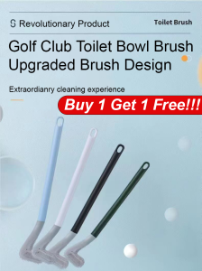 Buy 1 Get 1 Free/ Toitlet Bowl Brush/ Golf Club Style/ Toilet Scrubber/ Cleaning/ Washing/ Remove Stains/ Soft/ Flexible