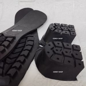 Sol Potong Alas Bawah Sepatu POLANTAS DISHUB Boots Jenggel Bikers Hak Material Rubber Karet All Size