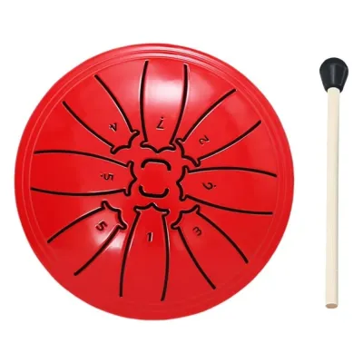 FANTAE 4 Inch 8 Notes Steel Tongue Drum Set Multicolour Ethereal Sound Mini Hand Pan Drums Percussion Instruments Portable Ethereal Drum Camping