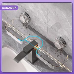 【CANAMEK】 Wash Basin Suction Cup Rack Wall Mounted Punch-free Storage Rack Detachable Washable Load-bearing Rack Punch-free Acrylic Shelf