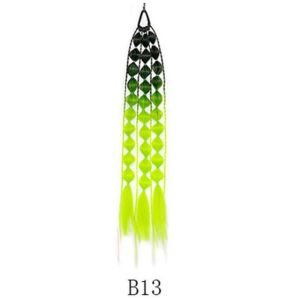 OKDEALS Lightweight Colored Hair Extensions 20" with Hair Tie Ombre Crazy Hair Day Accessories for Girls for EDC Festival Rave Kids Bubble Ponytail Extension