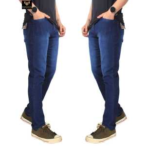 NANGKON - Celana Jeans Pria Bahan Melar Denim Pensil Slimfit Premium