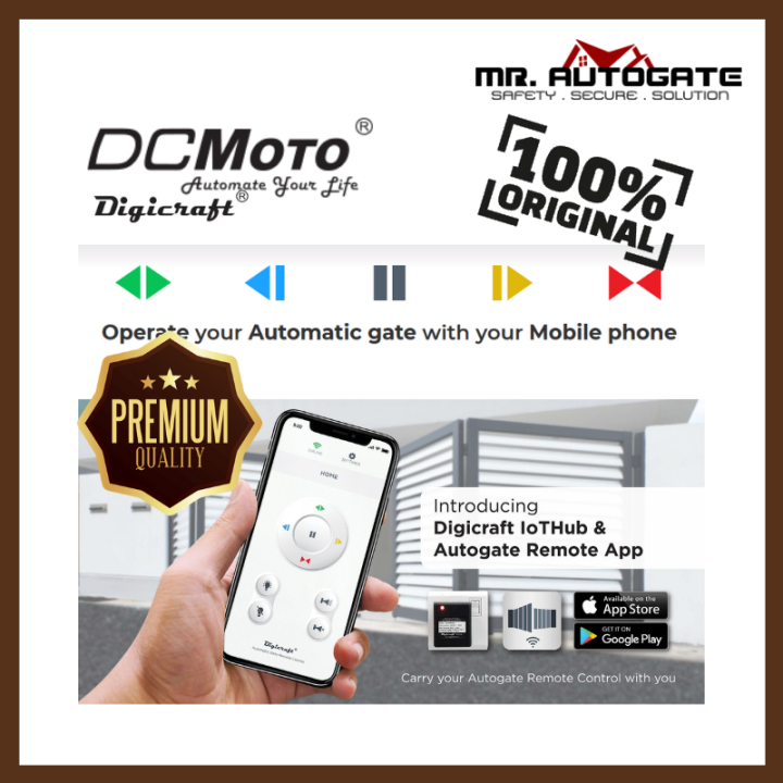 Mr Autogate Dcmoto Digicraft Iot Hub Dt 53820 B Auto Gate Wifi App Lazada