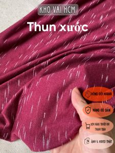 Vải Thun Xước Mỏng Đỏ Đô Khổ 1m7 - Chất Mềm Mỏng Thưa Co Giãn 4 Chiều - May Áo Kiểu Đồ Bộ Váy
