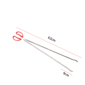 62cm Long Handle Crab Tongs Stainless Steel Anti Slip Eels Clip BBQ Seafood Clip Garbage Clip