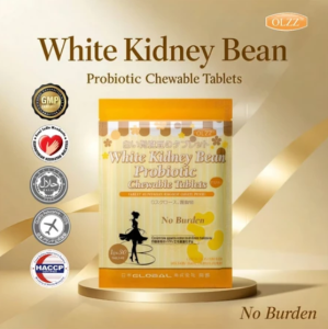 OLZZ White Kidney Bean Probiotic Chewable Tablets | Controls Sugar Fat Carbohydrates