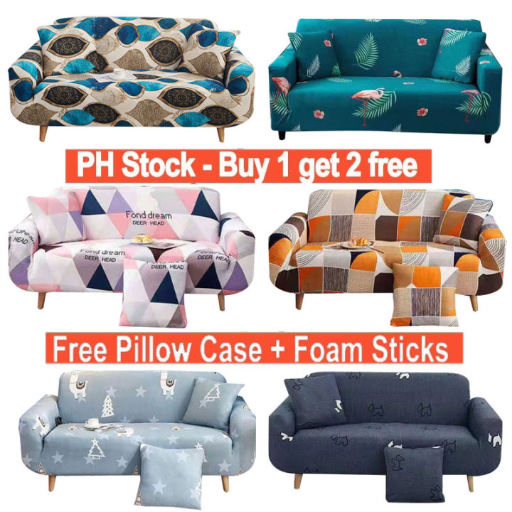 ANGELA HOME Elastic Sofa Cover Stretchable l shape 1-2-3-4 Seater on ...