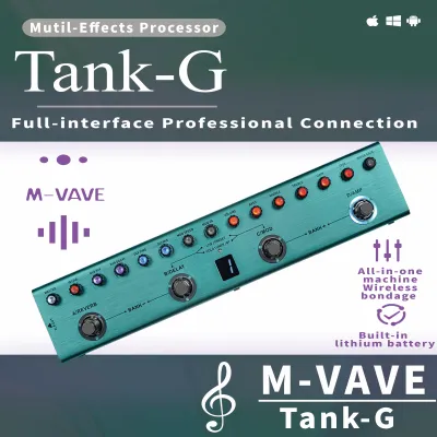M VAVE Tank-G V.2 กีตาร์แบบมัลติฟังก์ชาร์จได้36 Preamp สล็อต9ช่อง8 IR ช่อง Cab 3การปรับ/ล่าช้า/เสียงรีเวิร์บ TANK G Guitar Effects Pedals