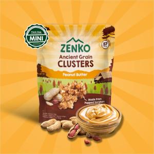 Zenko Superfoods - Ancient Grain Clusters  - Peanut Butter ( Mini Pack)  (Healthy Snack Halal)
