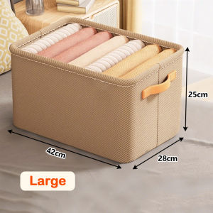 [Hot sale] Foldable Steel Frame Clothes Organizer Wardrobe Storage Box With Handle | Clothes Tools Toy Organizer Large Capacity