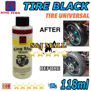 UNIVERSAL KING SFON TIRE BLACK 118ML FOR MOTORCYCLE AND CAR Long Lasting Shine & Rain Shine Resistance