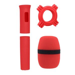 Wireless Microphone Protective Cover Includes Windproof Foam and AntiSlip Rings Antiroll Rings for Enhances Grip