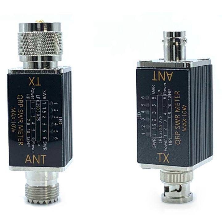 SWR Meter Power Meter 1-30mhz 10W Standing Wave Meter Power Meter 6 LED ...