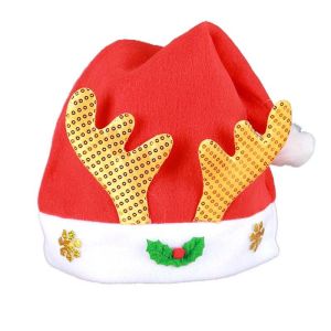 Colorful Sequin Christmas Cap-Children Adult Plush Santa Claus Hats Festival Cosplay Props