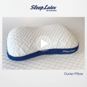 หมอนหนุน หมอนยางพาราแท้ รุ่น Shoulder Massage Pillow (หมอนยางพาราทรง Durian) นุ่ม เด้ง รองรับต้นคอ มีสินค้าพร้อมส่ง - Sleep Latex By Greenlatex